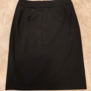Calvin Klein Black Pencil Skirt with a Slit in the Back, Size 2